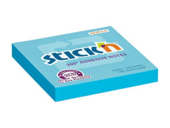 Samolepiaci poznmkov blok, 76x76 mm, 100 listov, STICK N 360, modr