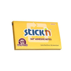 Samolepiaci poznmkov blok, 76x127 mm, 100 listov, STICK N 360, lt