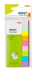 Zloky, papierov, 9x50 listov, 50x12 mm, STICK N, mix nenovch a pastelovch farieb