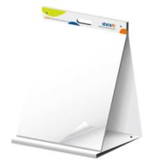 Stoln flipchart, samolepiaci, 584x508 mm, 20 listov, STICK N, biela