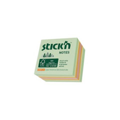 Samolepiaci blok, 51x51mm, 240 listov, STICK N, farby lesa, mix pastelovch farieb