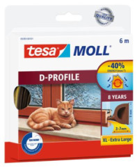 Samolepiace tesnenie s profilom D, 9 mm x 6 m, TESA "tesamoll, hned