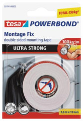 Lepiaca pska, obojstrann, extra siln,  19 mm x 1,5 m, TESA "Powerbond"