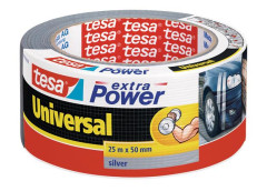 Textiln pska, 50 mm x 25 m, TESA "extra Power", strieborn
