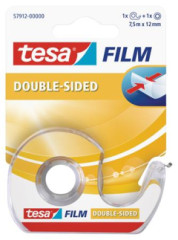 Lepiaca pska, obojstrann, s dispenzorom, 12 mm x 7,5 m, TESA "Tesafilm"