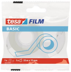 Lepiaca pska s dispenzorom, 15 mm x 33 m, TESA "Basic", priehadn