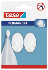 Permanentn plastov hiky, samolepiace, ovlne, vekos: S, TESA, biela