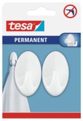 Permanentn plastov hiky, samolepiace, ovlne, vekos: L, TESA, biela