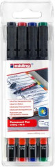 Permanentn popisova, sada, OHP, 0,3 mm, EDDING "140 S", 4 rzne farby