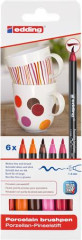 Popisova na porceln, sada, EDDING  "4200 Warm color", 6 rznych farieb