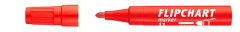 Popisova na flipchartov tabule, 1-3 mm, kueov hrot, ICO "Artip 11", erven