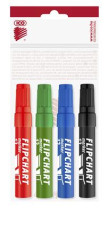 Popisova na flipchartov tabule,  sada, 1-4 mm, zrezan hrot, ICO "Artip 12 ", 4 rzne farby