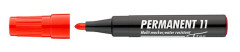 Permanentn popisova, 1-3 mm, kueov hrot, ICO "Permanent 11", erven