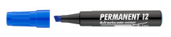 Permanentn popisova, 1-4 mm, zrezan hrot, ICO "Permanent 12", modr