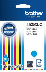 LC525XLC Npl k tlaiarni  DCP-J100, J105, BROTHER modr, 1300 strn