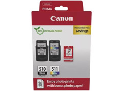 PG510/CL511 atramentov npl multipack + GP-501 fotopapier, pre Pixma MP240 tlaiarne, CANON, ierna, farebn,