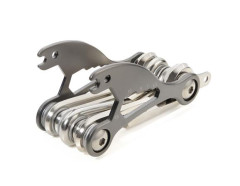 Cyklistick nradie, 18 funkci, TROIKA "Bike Multitool", strieborn