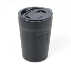 Termohrnek, 300 ml, z nerezovej ocele, TROIKA "Cup-uccino", ierny