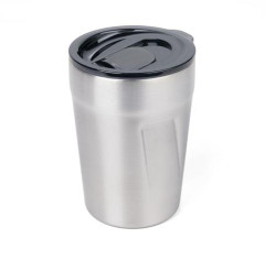 Termohrnek, 300 ml, z nerezovej ocele, TROIKA "Cup-uccino", strieborn