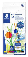 Akvarelov ceruzky, sada, eshrann, STAEDTLER "146 10C", 12 rznych farieb