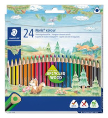 Farebn ceruzky, sada, trojhrann, STAEDTLER "Noris Colour 187", 24 rznych farieb