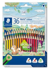 Farebn ceruzky, sada, trojhrann, STAEDTLER "Noris Colour 187", 36 rznych farieb