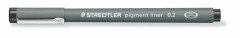 Liner, 0,2 mm, STAEDTLER "Pigment Liner", ierny