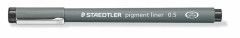 Liner, 0,5 mm, STAEDTLER "Pigment Liner", ierny