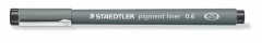 Liner, 0,6 mm, STAEDTLER "Pigment Liner", ierny
