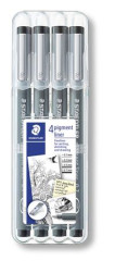 Liner, sada, STAEDTLER "Pigment Liner", ierny