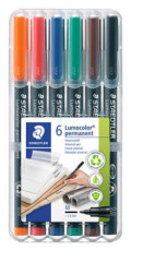 Permanentn popisova, sada, 0,8-1 mm, STAEDTLER "317", 6 rznych farieb