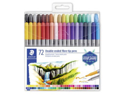Fixky, sada, 0,8/3,0 mm, obojstrann, STAEDTLER "3200", 72 rznych farieb