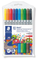 Fixky, 1-3 mm, obojstrann, STAEDTLER "Noris Club", 10 rznych farieb