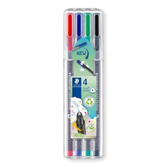 Liner, sada, 0,3 mm, STAEDTLER "Triplus STAEDTLER Box", 4 rzne farby