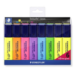 Zvrazova, sada, 1-5 mm, STAEDTLER "Textsurfer Classic 364", 6+2  rznych farieb