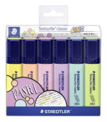 Zvrazova, sada, 1-5 mm, STAEDTLER, "Textsurfer Classic Pastel 364 C", 6 rznych farieb
