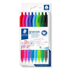 Gukov pero, 0,5 mm, stlac mechanizmus, STAEDTLER "4230 M", 8 rznych farieb