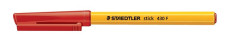 Gukov pero, 0,3 mm, s vrchnkom, STAEDTLER "Stick 430 F", erven
