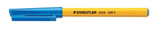 Gukov pero, 0,3 mm, s vrchnkom, STAEDTLER "Stick 430 F", modr