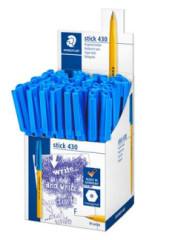 Gukov pero, 0,3 mm, s vrchnkom, STAEDTLER "Stick 430 F", modr