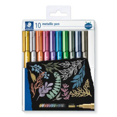 Dekoran popisova, sada, 1-2 mm, kueov hrot, STAEDTLER "8323", 10 rznych farieb