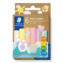 Modelovacia plastelna, sada, STAEDTLER "Noris jumbo 842", 6 rznych pastelovch farieb