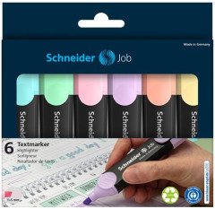Zvrazova, sada, 1-5 mm, SCHNEIDER "Job Pastel", 6 rznych pastelovch farieb