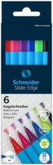 Gukov pero, sada, 0,7 mm, s vrchnkom, SCHNEIDER "Slider Edge XB", mix farieb