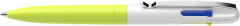 Gukov pero, 0,5 mm, stlac mechanizmus, 4 farby, SCHNEIDER "Take 4 Neon", lt-biele