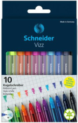 Gukov pero, sada, 0,5 mm, s vrchnkom, SCHNEIDER "Vizz", mix farieb