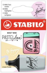 Zvrazova, sada, STABILO "Boss Mini Pastellove", 3 rzne farby