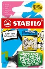 Zvrazova, sada, 2-5 mm, STABILO, "Boss Mini Snooze One", 3 rzne farby