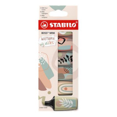 Zvrazova, sada, 1-4 mm, STABILO "Boss Mini Nature vibes", 6 rznych farieb