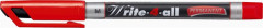 Permanentn popisova, 1 mm,. kueov hrot, STABILO "Write-4-all", M, erven